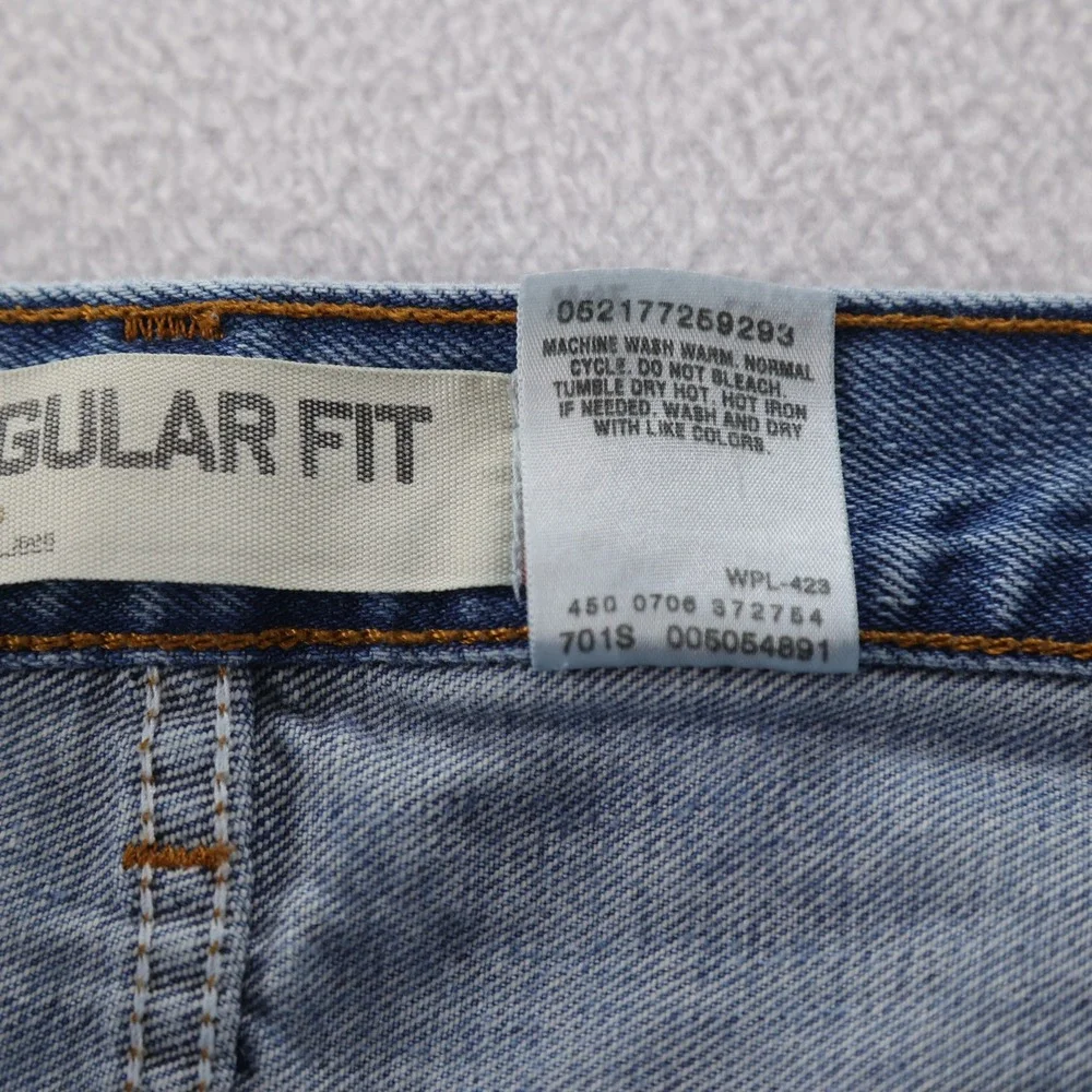 Levis 505 Regular Fit Mens Jeans 42x34 Medium Wash Blue‎ Straight Leg Denim Y2K